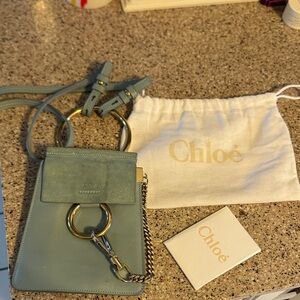 Chloe Green Leather Crossbody Bag